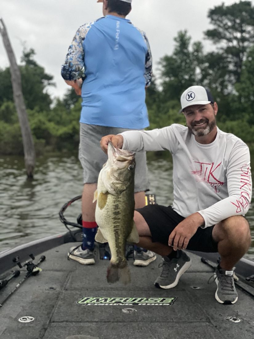 Brad holding trophy Lake Fork largemouth bass